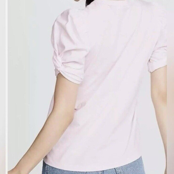 A.L.C. Katie Pale Pink Puff Sleeve Shirt Sixe X-Small Designer Casual Chic Relax - Picture 2 of 10